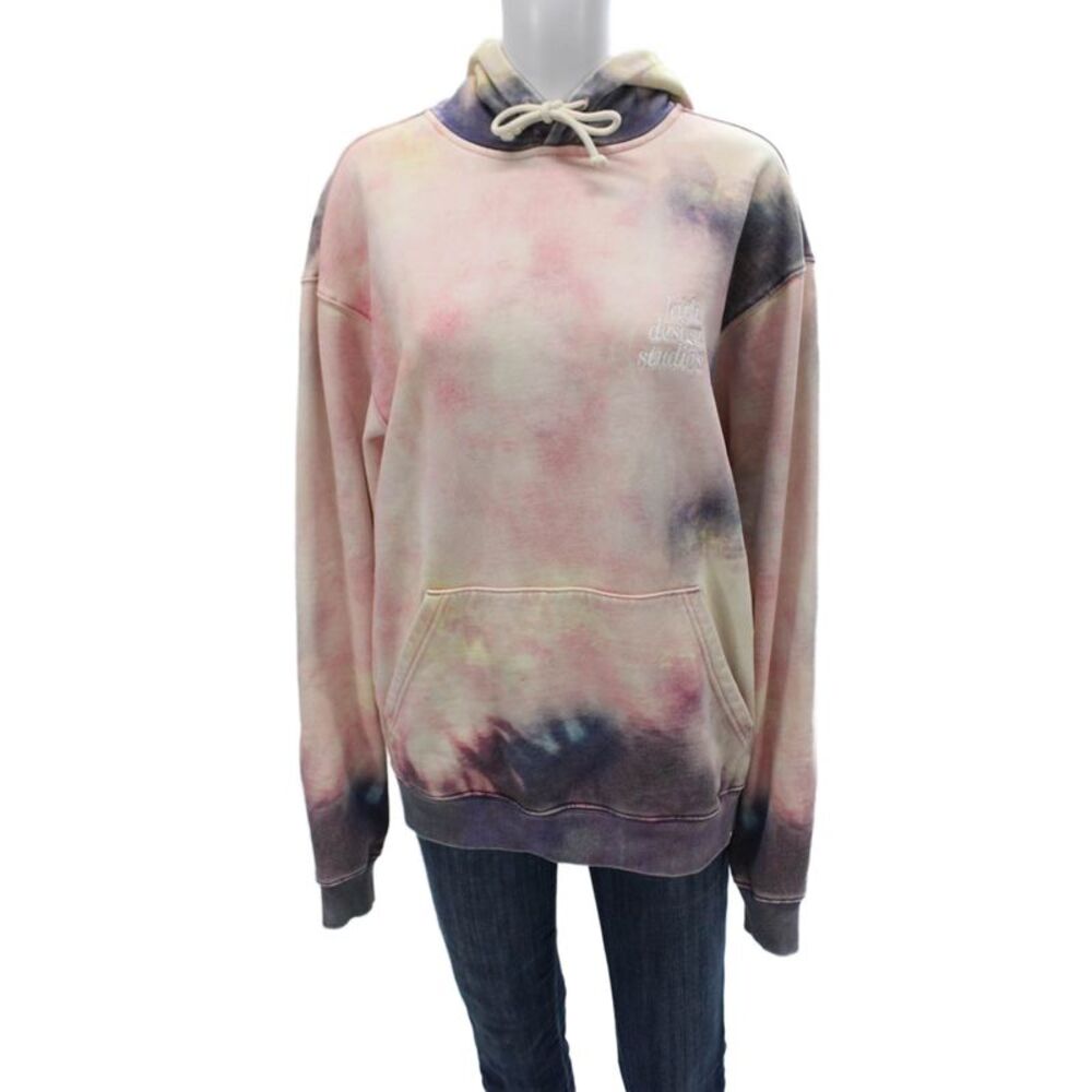 Kith Unisex Adults Multicolor Tie-Dye Cotton Pullover Hoodie Drawstring Size S